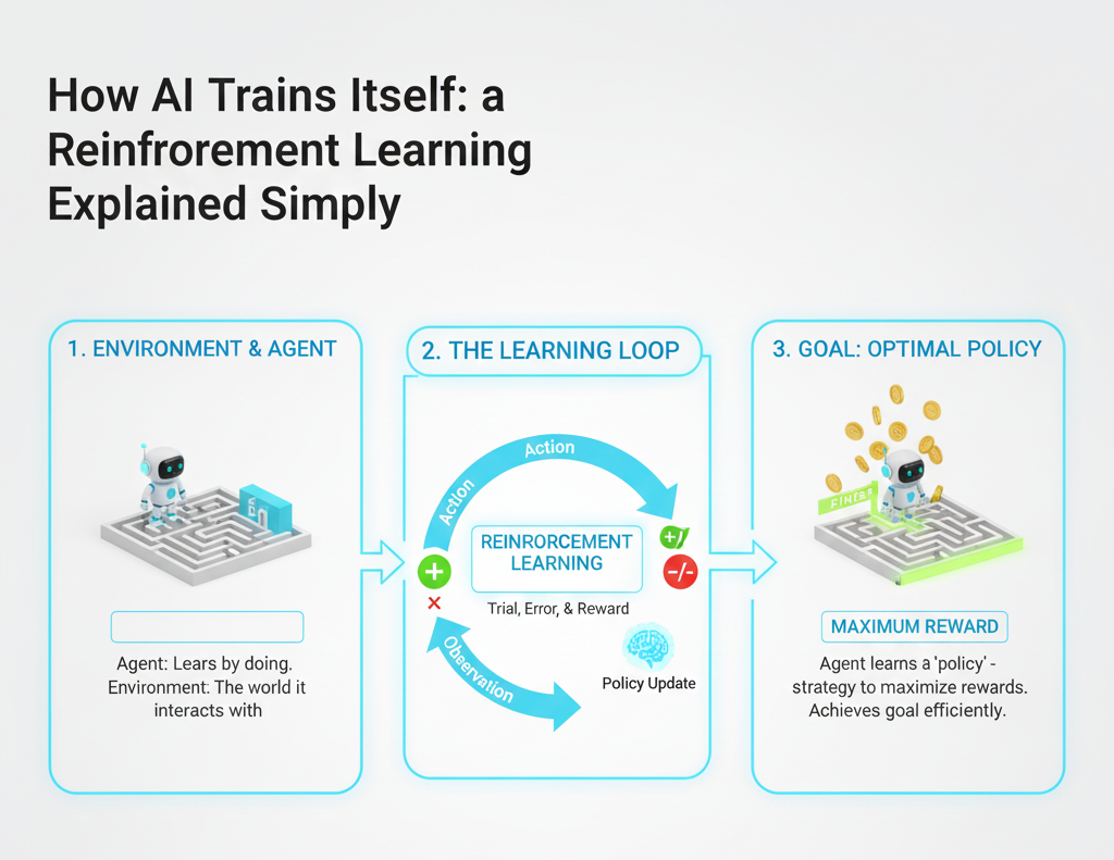 How AI Trains Itself: Reinforcement Learning Explained Simply